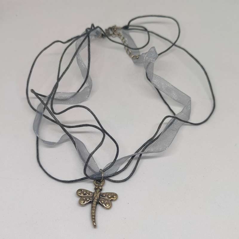Cute dragonfly pendant with necklace