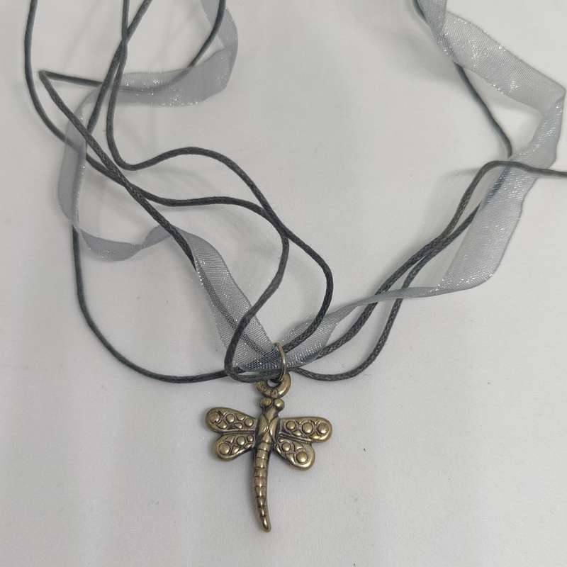 Cute dragonfly pendant with necklace