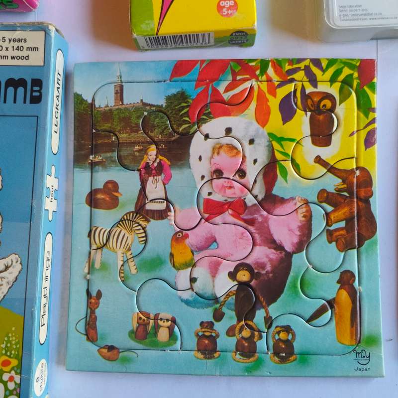 Big lot of toddler puzzles, card games and a board game