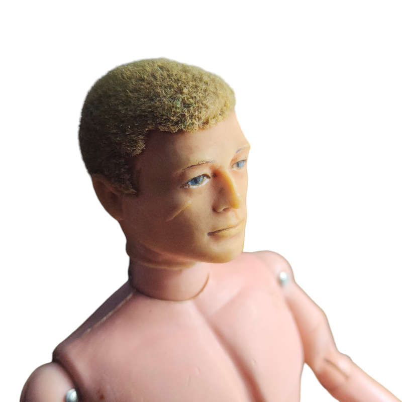Rare! Vintage 1964 Palitoy Action man figure with flocked hair.