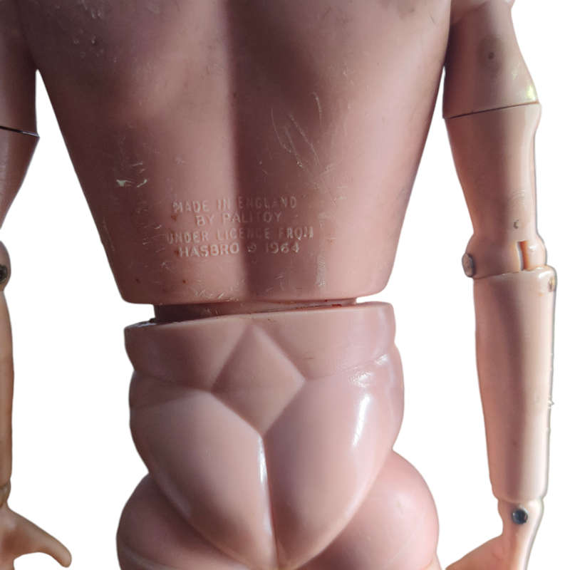 Rare! Vintage 1964 Palitoy Action man figure with flocked hair.