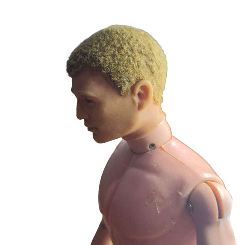 Rare! Vintage 1964 Palitoy Action man figure with flocked hair.