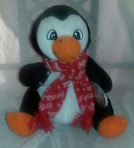Very collectable! Coca-cola Bean Bag Plush Penguin. So pretty! With tags!