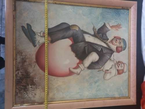 Mark down!! Original W Moninet clown painting