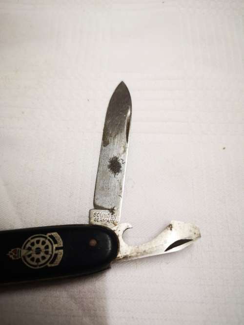 Vintage Voortrekkers pocket knife, inscribed with Hou Koers - Solingen Germany