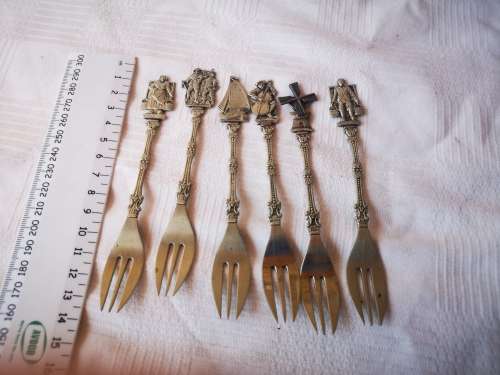 Vintage set of Elesva Alpa forks.