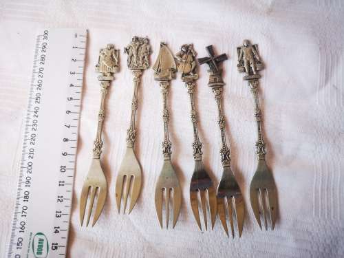 Vintage set of Elesva Alpa forks.