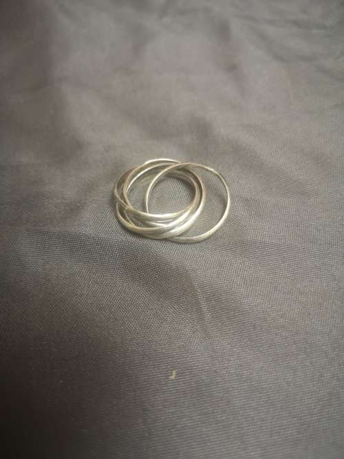 On R1 auction!! Marked 925 - Exquisite vintage silver Russian wedding bands
