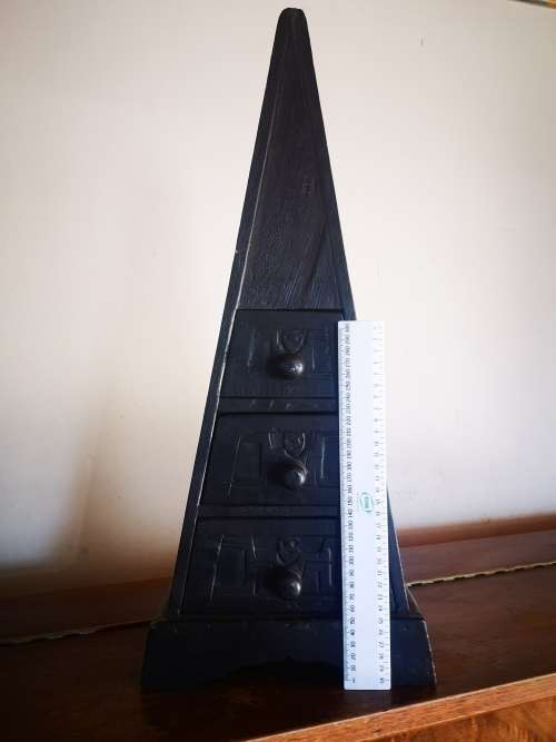 Vintage African three drawer pyramid cabinet - in great condition