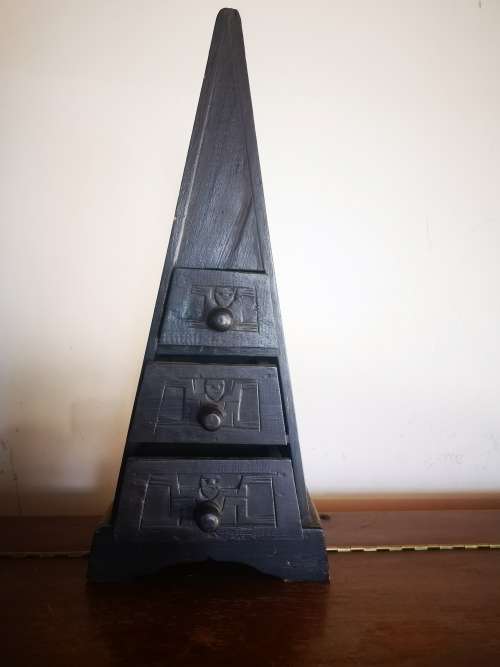 Vintage African three drawer pyramid cabinet - in great condition