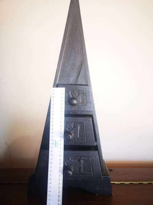Vintage African three drawer pyramid cabinet - in great condition