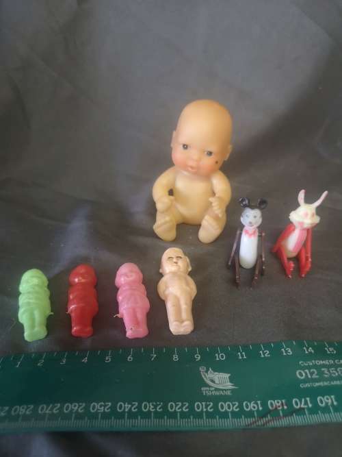 Beautiful lot of vintage toy babies - includes a tiny celluloid sleep eyes baby