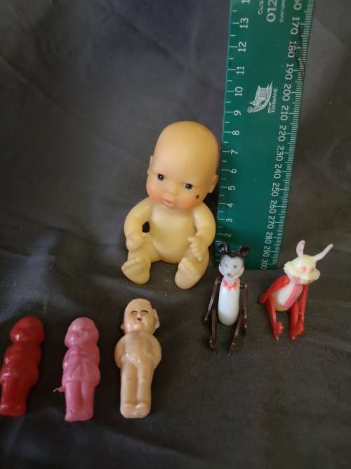 Beautiful lot of vintage toy babies - includes a tiny celluloid sleep eyes baby