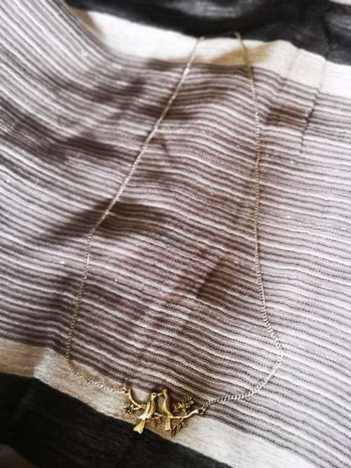 Truly stunning necklace with two birds as pendant
