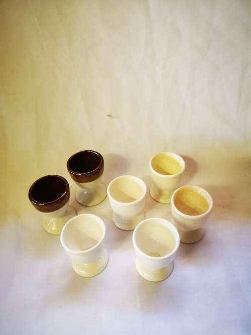 Marked down! Lot of 7 egg cups on offer