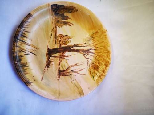 Rose Leaf Grindley, England handpainted plate