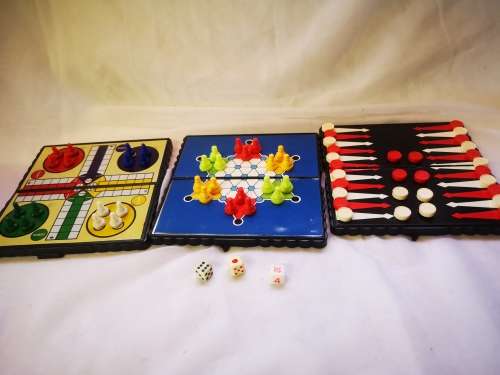 3 travel size magnetic games