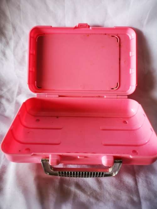 Fisher price, small pink case, empty.