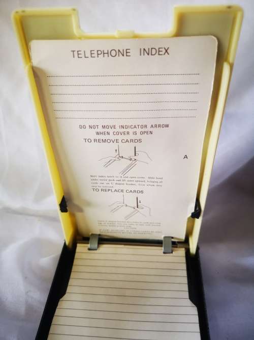 Vintage Stephens telephone index - like new!
