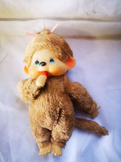 Two vintage Monchhichi (Sekiguchi) monkeys