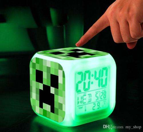 Minecraft  Touch Colorful Changing  Alarm Clock