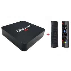 MXQ-PRO 4K TV Box & X8 QWERTY Remote Combo (Supports DSTV Now,Supersport, Showmax, Netflix, Kodi)
