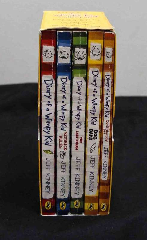 DIARY OF A WIMPY KID x 5 ... BOX SET  SOFT COVER IN EXCELLENT CONDITION