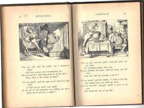 ALICE's ADVENTURES in Wonderland ... 1908 ..  Good Condition with B/W drawings
