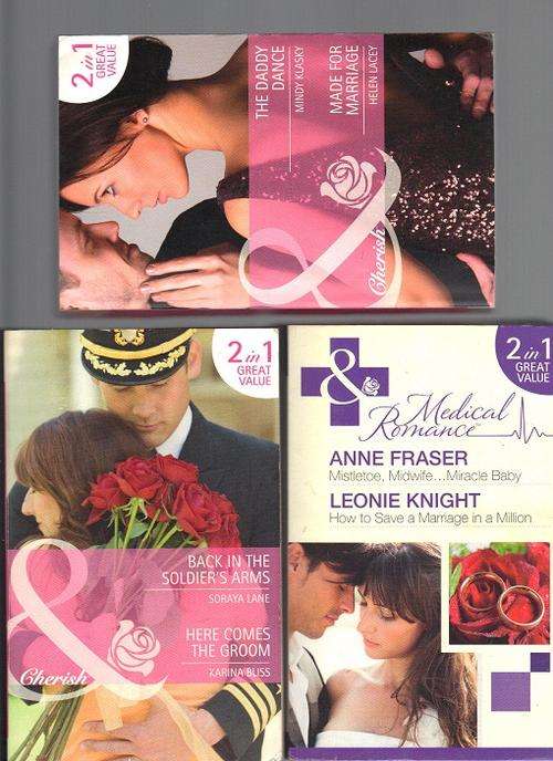 3 x Mills  & Boons Double (2 in 1) Good Condition and Newer Titles