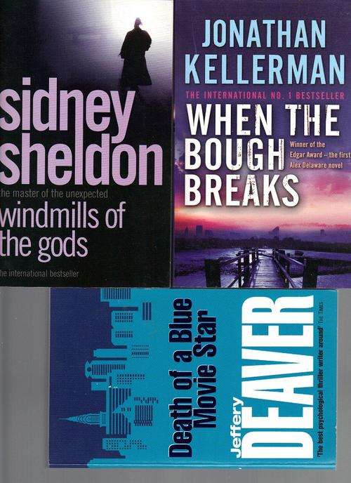 3 x NEW Books (Kellerman,  Deaver & Sidney Sheldon)