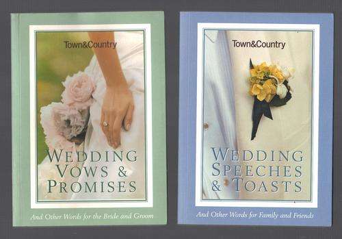 2 x WEDDING BOOKS (Pocket size) 142p Speeches & Vows