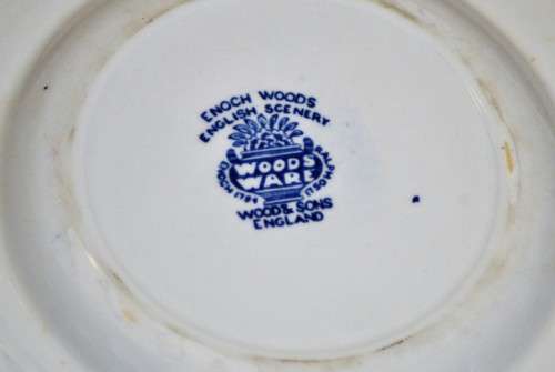 Woods Ware Blue and White Tea Trio