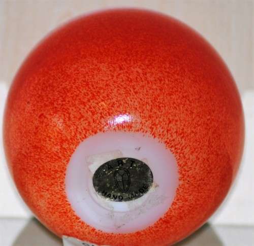 Art Glass Orange Apple Ornament/ Paperweight