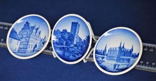 Set of 3 Royal Copenhagen Miniature Plates
