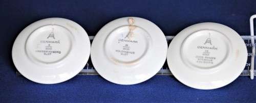 Set of 3 Royal Copenhagen Miniature Plates