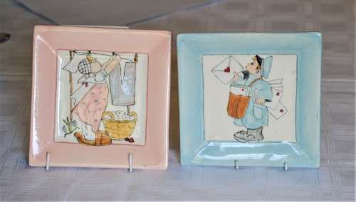 Pottery plates