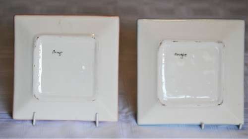 Pottery plates