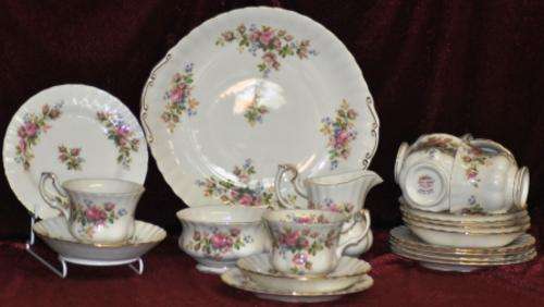 Royal Albert Moss Rose tea set
