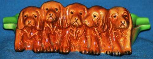 Beswick Spaniel puppies ashtray