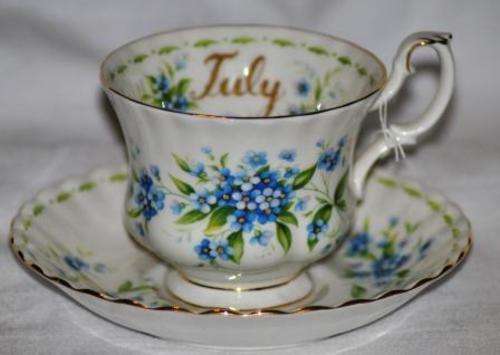 Royal Albert Flowers of the month tea cup and saucer