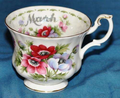 Royal Albert Flowers of the month March tea cup