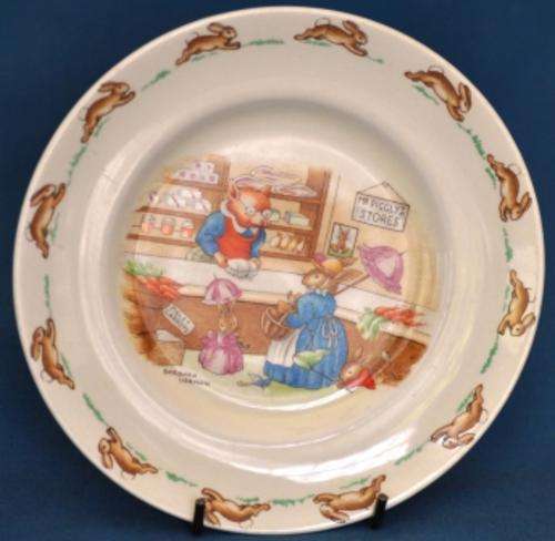 Royal Doulton "Bunnikins" vintage side plate signed Barbara Vernon