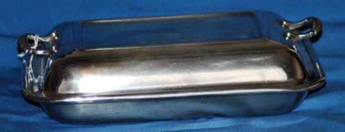 Silver plate entree dish