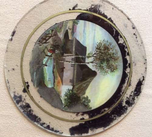 Antique Painting behind glass