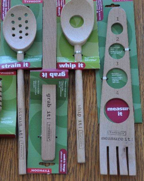 Set of 4 Wooden Utensils by Typhoon