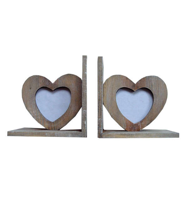 Heart Photo Frame Bookends