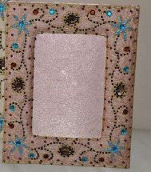 Beaded Pink Photo Frame