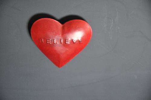 "Believe" Heart Magnet