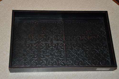 Black Embossed Tray