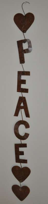 "Rusted" Peace Hanging